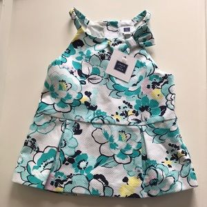 NWT Janie and Jack Girls Floral Top Peplum